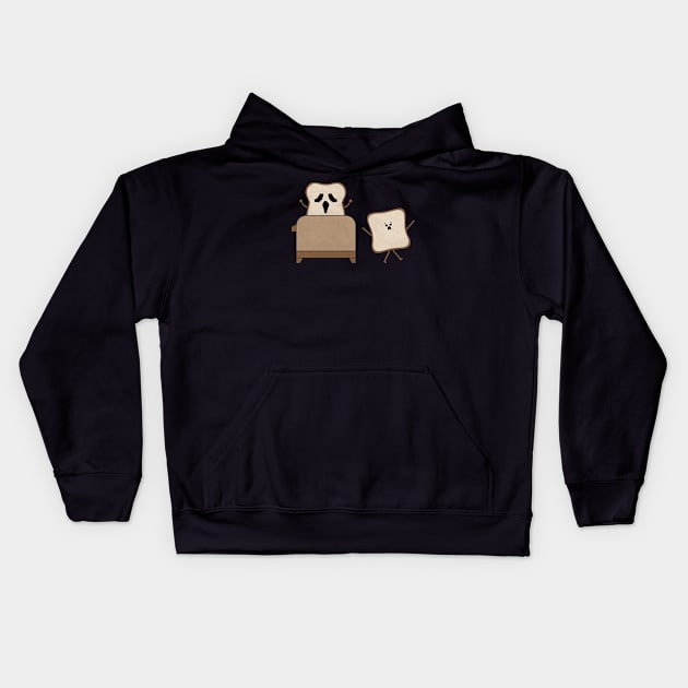 Scary Toast Kids Hoodie by HandsOffMyDinosaur